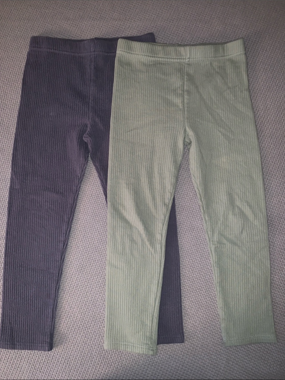 Garanimals Ribbed Leggings – Olive Green and Charcoal